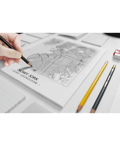 Kraków - Czarno-biała mapa