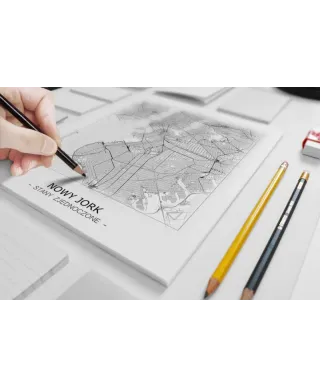 Kraków - Czarno-biała mapa