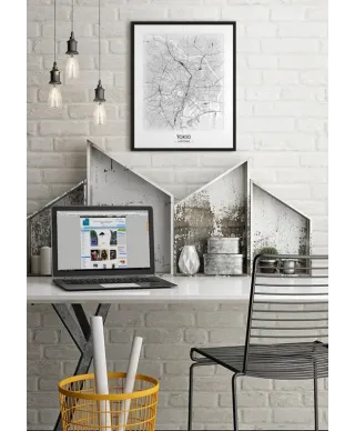 Gdańsk - Czarno-biała mapa