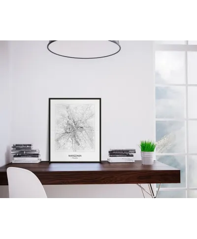 Gdańsk - Czarno-biała mapa