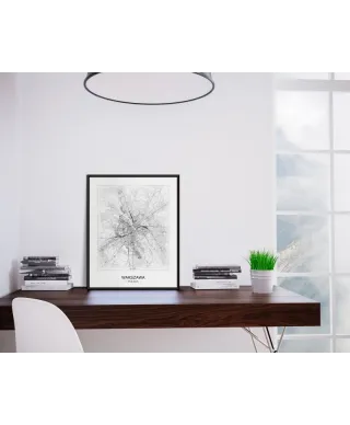 Gdańsk - Czarno-biała mapa