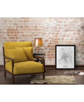 San Francisco - Czarno-biała mapa