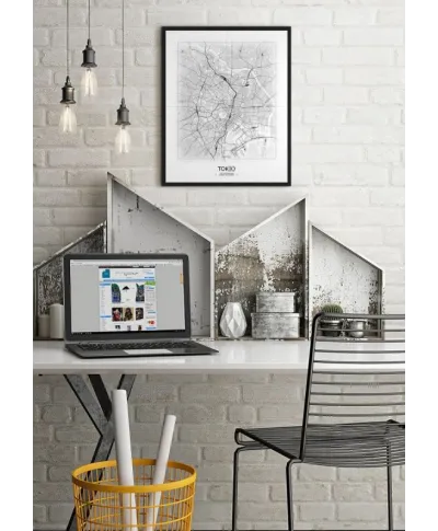 Nowy Jork - Czarno-biała mapa