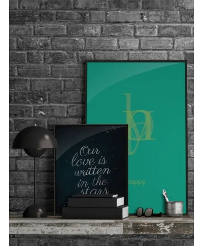 Plakat do salonu - Happy - 21x29,7 cm