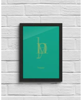 Plakat do salonu - Happy - 21x29,7 cm