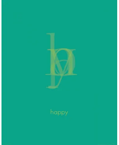 Plakat ścienny - Happy - 40x50 cm