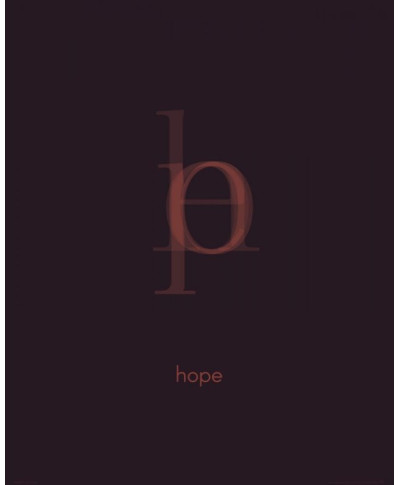 Plakat do salonu - Hope (Nadzieja) - 40x50 cm