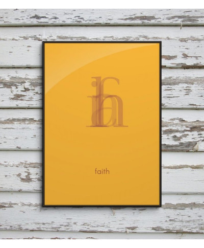 Plakat do salonu - Faith - 50x70cm