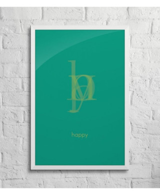 Plakat na ścianę - Happy - 61x91,5 cm