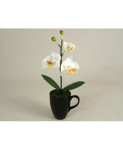 Sztuczny storczyk - Orchidea -  W kubku - 16x32cm