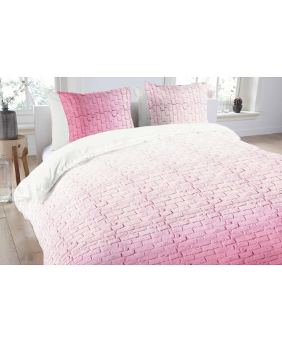 Pościel bawełniana - ANEEZA Pink Brick - 140x200 cm