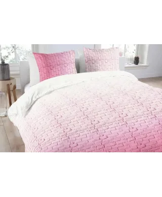 Pościel bawełniana - ANEEZA Pink Brick - 160x200 cm