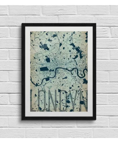 Plakat na ścianę - Londyn - Artystyczna mapa - 50x70 cm