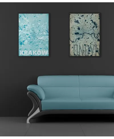 Plakat na ścianę - Londyn - Artystyczna mapa - 50x70 cm