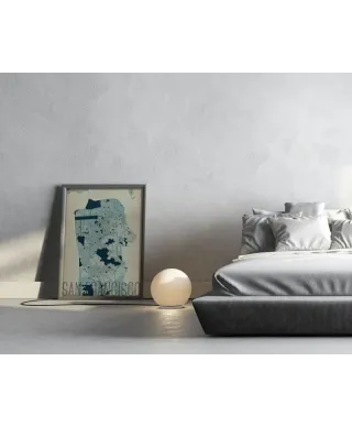 Plakat ścienny - Gdańsk - Artystyczna mapa - 61x91,5 cm