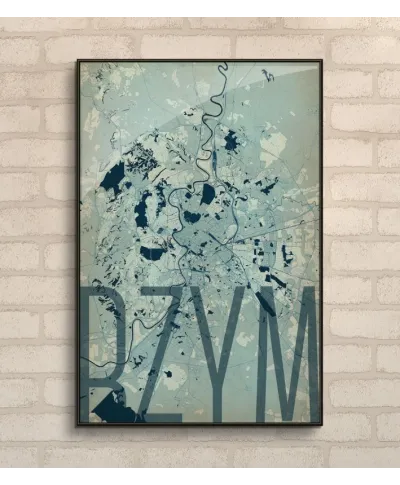 Plakat ścienny - Rzym - Artystyczna mapa - 61x91,5 cm