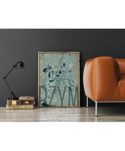Plakat ścienny - Rzym - Artystyczna mapa - 61x91,5 cm
