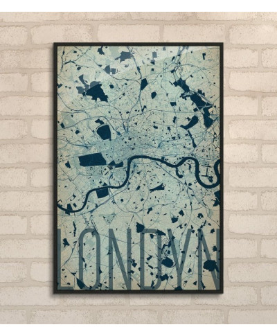 Plakat do baru - Londyn - Artystyczna mapa - 61x91,5 cm
