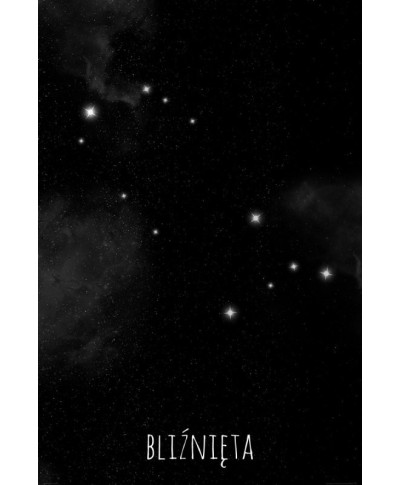 Bliźnięta konstelacja gwiazd - plakat