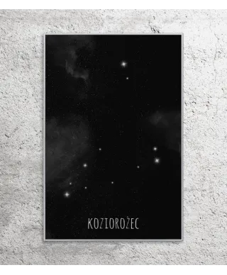 Koziorożec konstelacja gwiazd - plakat