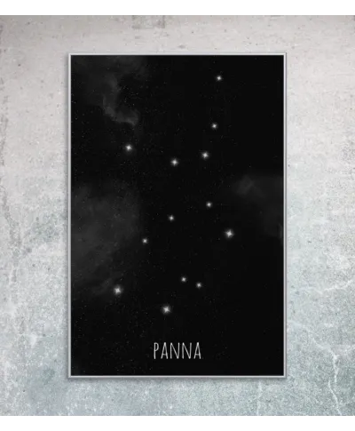 Panna konstelacja gwiazd - plakat