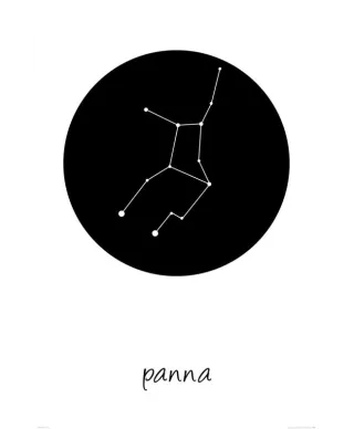 Panna konstelacja w kole - plakat