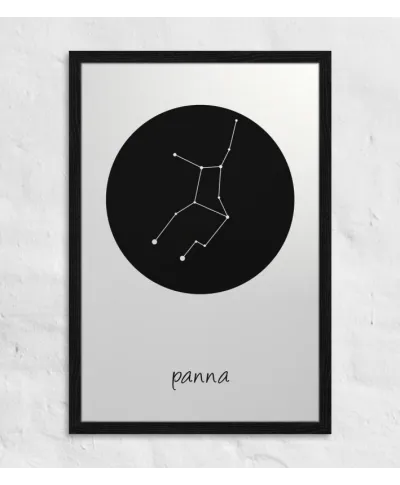 Panna konstelacja w kole - plakat