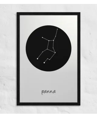 Panna konstelacja w kole - plakat