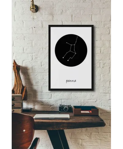 Panna konstelacja w kole - plakat