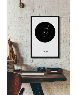 Panna konstelacja w kole - plakat