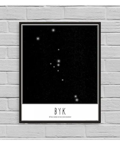 Byk konstelacja gwiazd z opisem - plakat