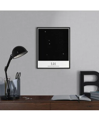 Rak konstelacja gwiazd z opisem - plakat