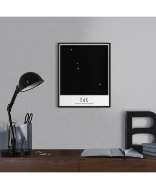 Rak konstelacja gwiazd z opisem - plakat