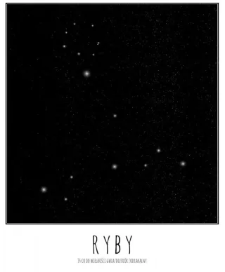 Ryby konstelacja gwiazd z opisem - plakat