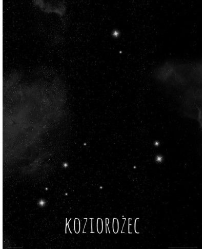 Koziorożec konstelacja gwiazd - plakat