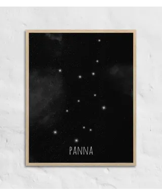 Panna konstelacja gwiazd - plakat