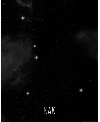 Rak konstelacja gwiazd - plakat