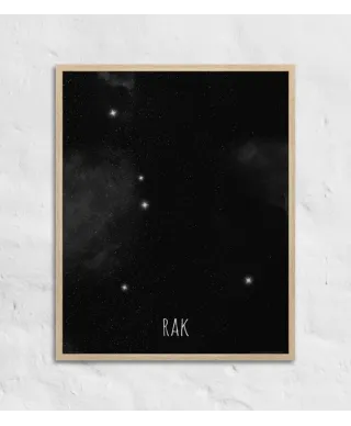 Rak konstelacja gwiazd - plakat