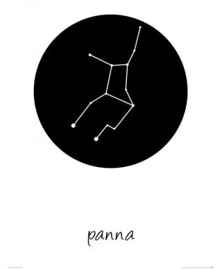 Panna konstelacja w kole - plakat