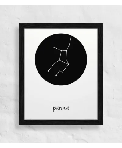 Panna konstelacja w kole - plakat
