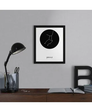 Panna konstelacja w kole - plakat