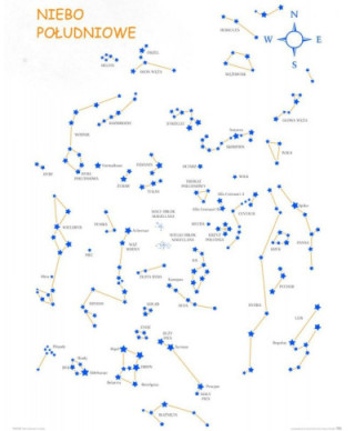 Niebo Południowe białe - mapa