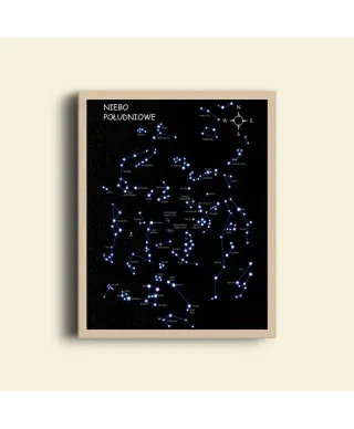 Niebo Południowe czarne - mapa