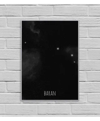 Baran konstelacja gwiazd - plakat