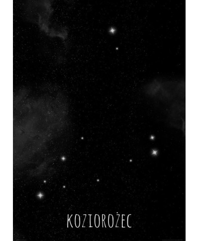 Koziorożec konstelacja gwiazd - plakat