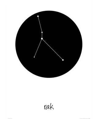 Rak konstelacja w kole - plakat