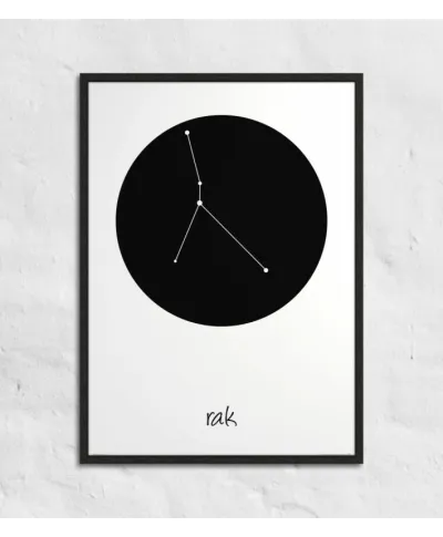 Rak konstelacja w kole - plakat