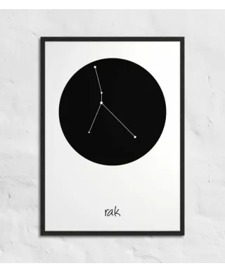 Rak konstelacja w kole - plakat
