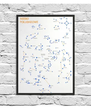 Niebo Południowe białe - mapa
