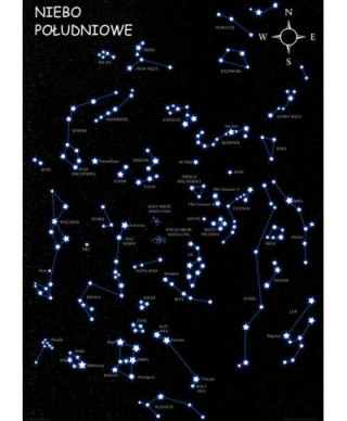 Niebo Południowe czarne - mapa